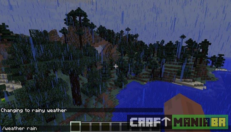 Cheats Minecraft mudar o clima