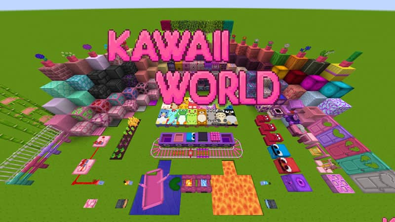 Características do Kawaii World texture pack