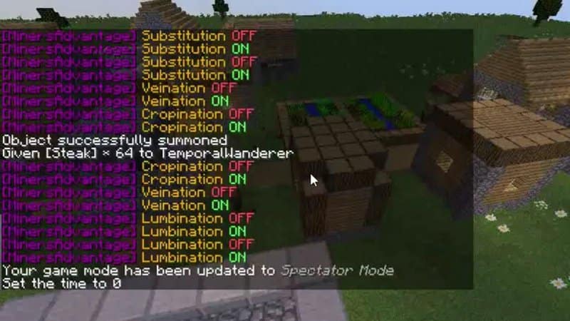 Recursos do Miners Advantage Mod Minecraft