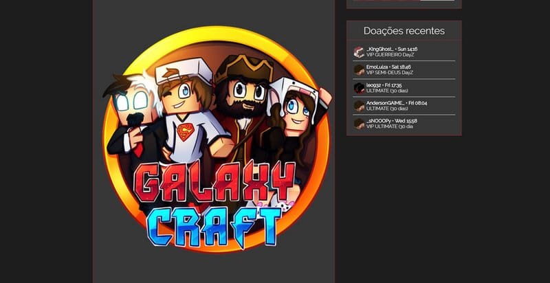 GalaxyCraft - Servers de Minecraft Pirata